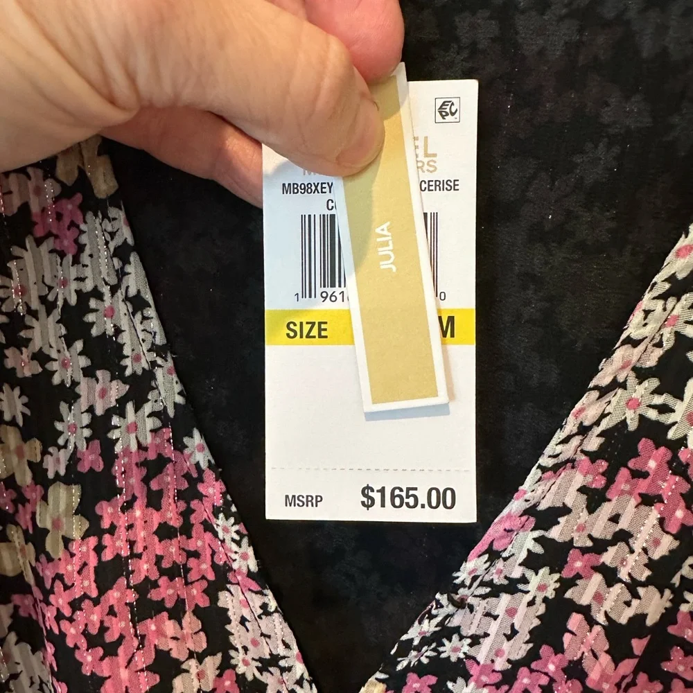 Michael Kors Black and Pink Floral Dress - Picture 3 of 5